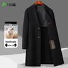 Shanshan Men's 100% Wool Mid-length Double-sided Overcoat