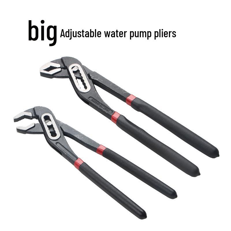 Universal Water Pipe Pliers - 10 & 12 Chrome Vanadium Steel, Multi-functional Quick-Grip, Large Opening 10 Inch Water Pump Pliers