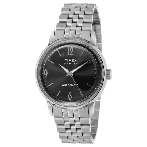 

TIMEX Marlin TW2W93200 Unisex Automatic Watch, 50M Water Resistant, Acrylic, Black Dial, Stainless Steel
