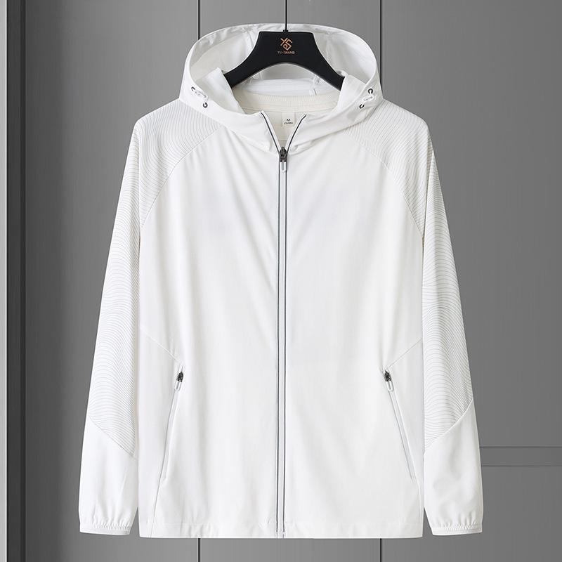 Men s Windproof UV Protection Quick-Dry Hooded Outdoor Casual Jacket 4XL