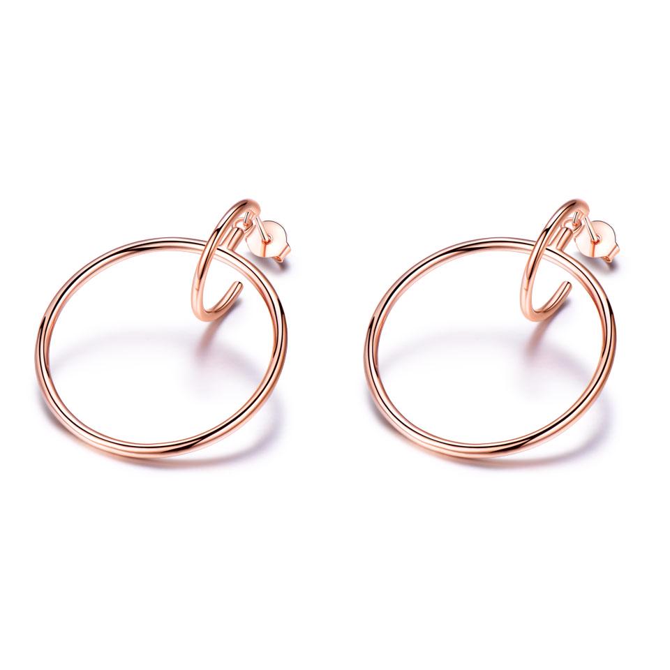 UMCHO Earrings Women Silver Hoop Earrings Embed Pretty Wedding Jewelry Fashion Accessories Party Gift