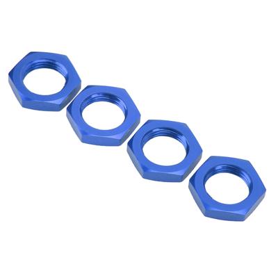 4 Stück 17mm Aluminiumlegierung Rad Sechskant Nabe Mutter für 18 RC Modellauto Aufgewertetes Zubehör Blau