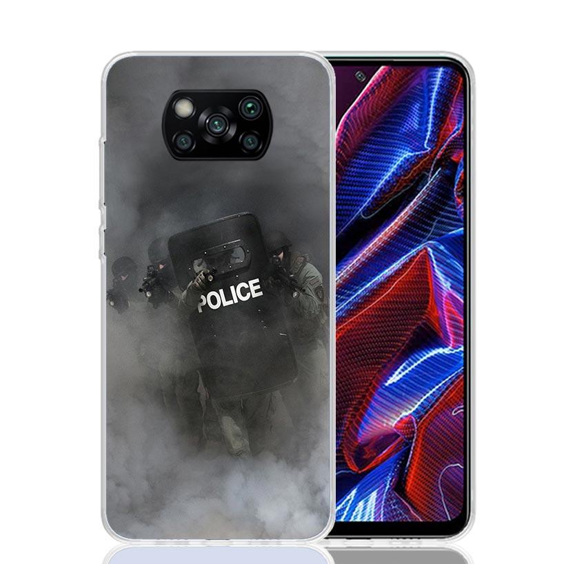 

Police SWAT FBI Phone Case For Xiaomi Poco F7 Ultra X7 X6 Pro X5 Redmi 15 15C 13 13C 12 12C 10 10A 10C 9 9A 9C 9T Shell Poco X7 Xiaomi Poco X7 Pro