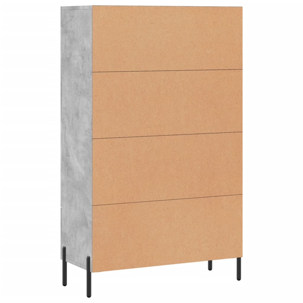 Vidaxl Tall Cabinet, Concrete Grey, 69.5X31X115 Cm