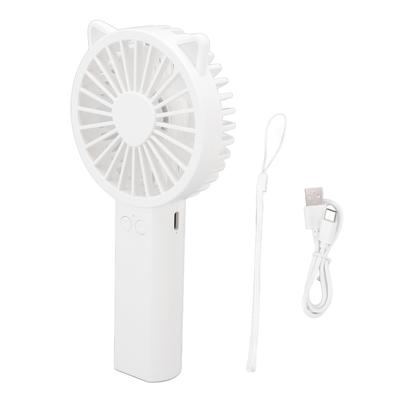 Ręczny Mini Wentylator 3 Różne Prędkości Wiatru Ładowanie USB Niski Poziom Hałasu Mały Wentylator ze Światłem do Biura