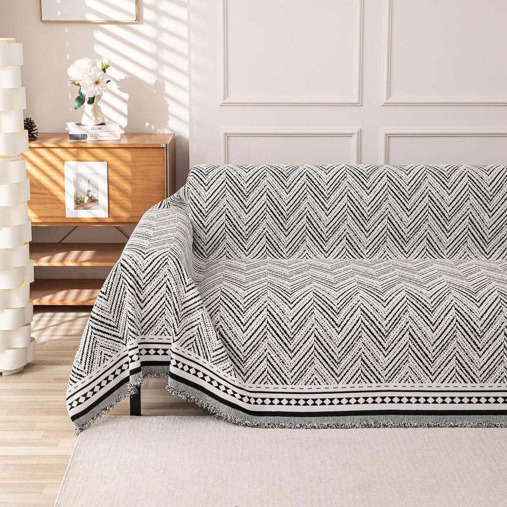 Modern Minimalist Striped Sofa Cover Thickened High-End Sofa Slipcover