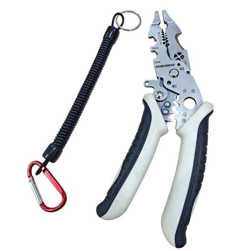 Multifunction Wire Stripper Electricians Cable Cutting Scissors Electrical Wire Pliers Crimping Pliers 1