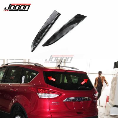 2pcs Carbon Look For Ford Escape Kuga 2013-2018  Car Back Rear Window Side Spoiler Wing Splitter Cover Trim