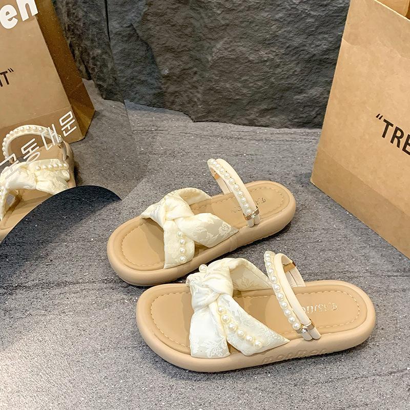 Muffin sole sandals women's summer new platform fashion versatile with skirts two wear beach shoes