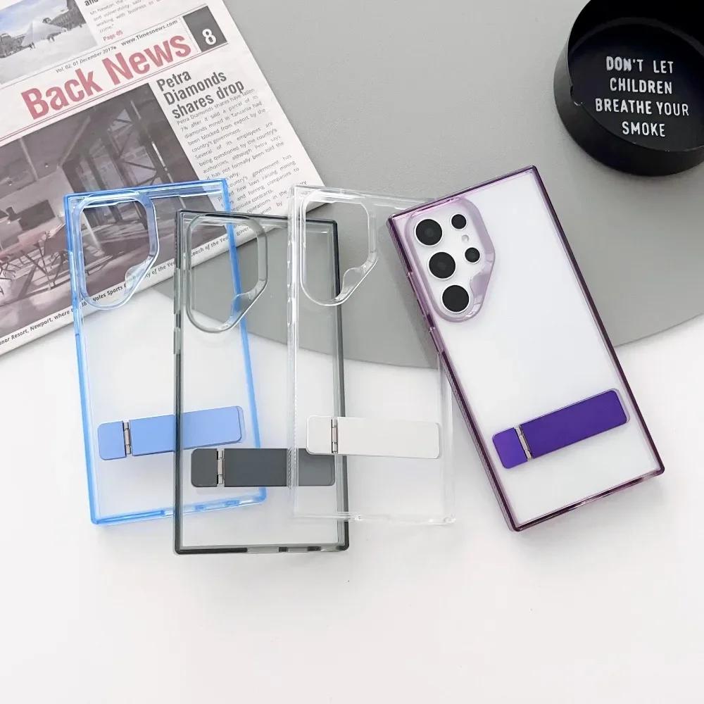 Transparente Unsichtbare Halterung Handyhülle für Samsung Galaxy S25 S24 Ultra S25 S24 S23 Plus S25 + Halter Schutzhülle Klar