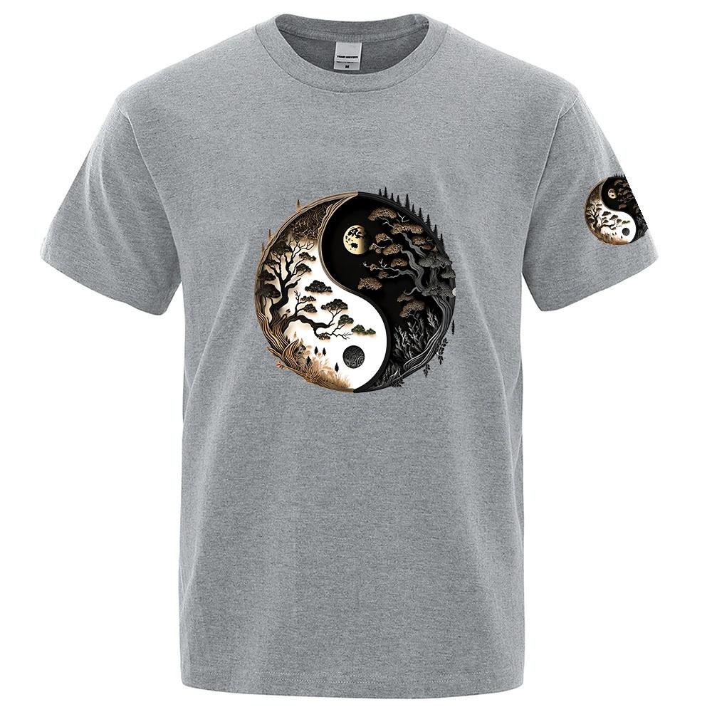 Tai Chi And Eight Trigrams Scenery 2025 New Unisexs Ordinary Thin Short Sleeve Round Neck Sport Fitness Breathable Tshirt