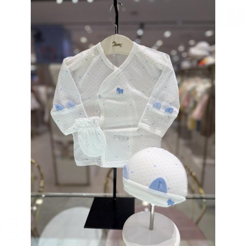 Ettoi Dot Baby Bodysuit Set With Beanie And Mittens  07t085803s2 