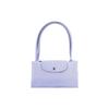Longchamp Le Pliage Green Snap Zipper Closure Canvas And Leather Tote Bag Women tote bags Sky-Blue 2605919P79