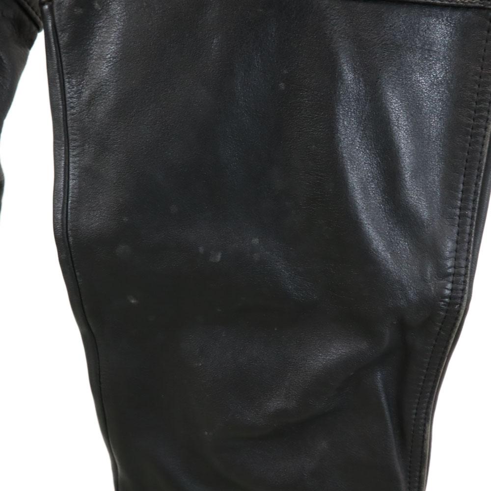 HARLEY DAVIDSON 90s Old Leather pants W30 black Bike wear Men's Used