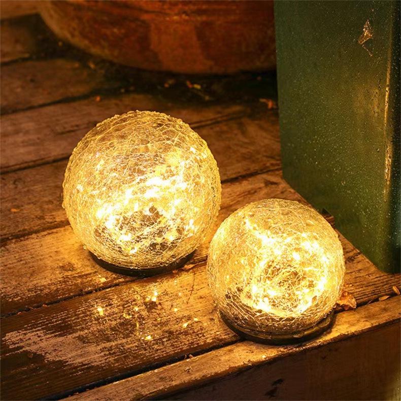 LED Solar Glass Ball Street & Garden Light: Waterproof, Outdoor Lawn Insert Landscape Light