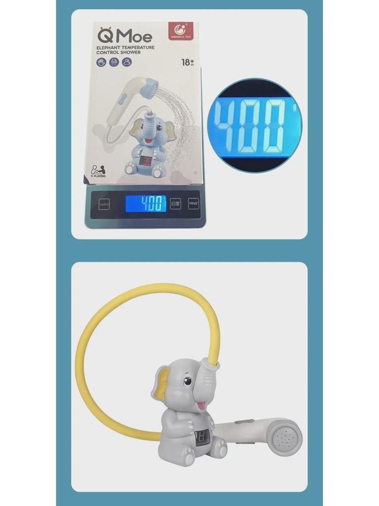 New Summer Elephant Water Bath Toy with Smart Temperature-Sensing Shower Head