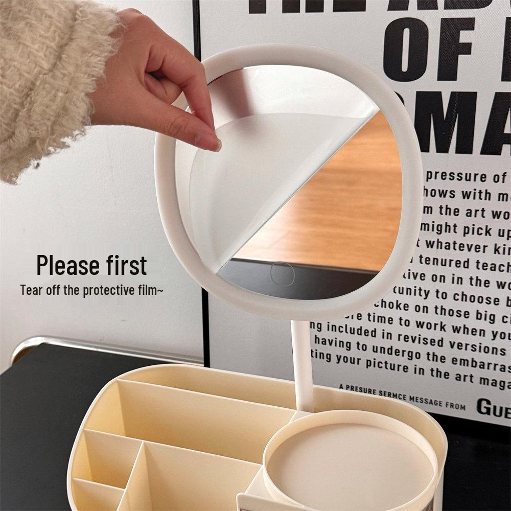 Multifunctional Makeup Organizer with Mirror and Skincare Storage