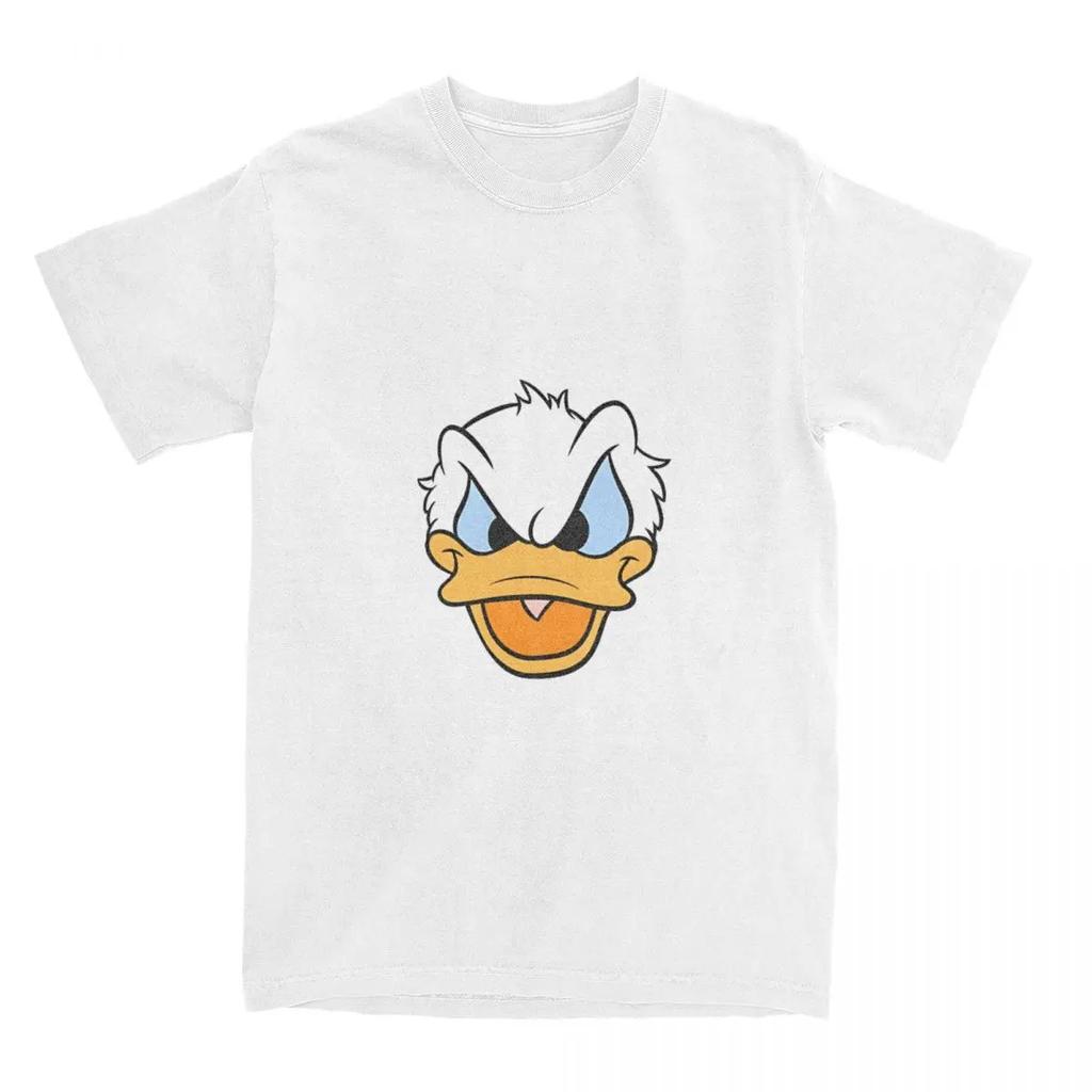 Casual Donald Duck This Is My Happy Face T-Shirts Pure Cotton Tees Shirt Gift Idea Clothing Unisex