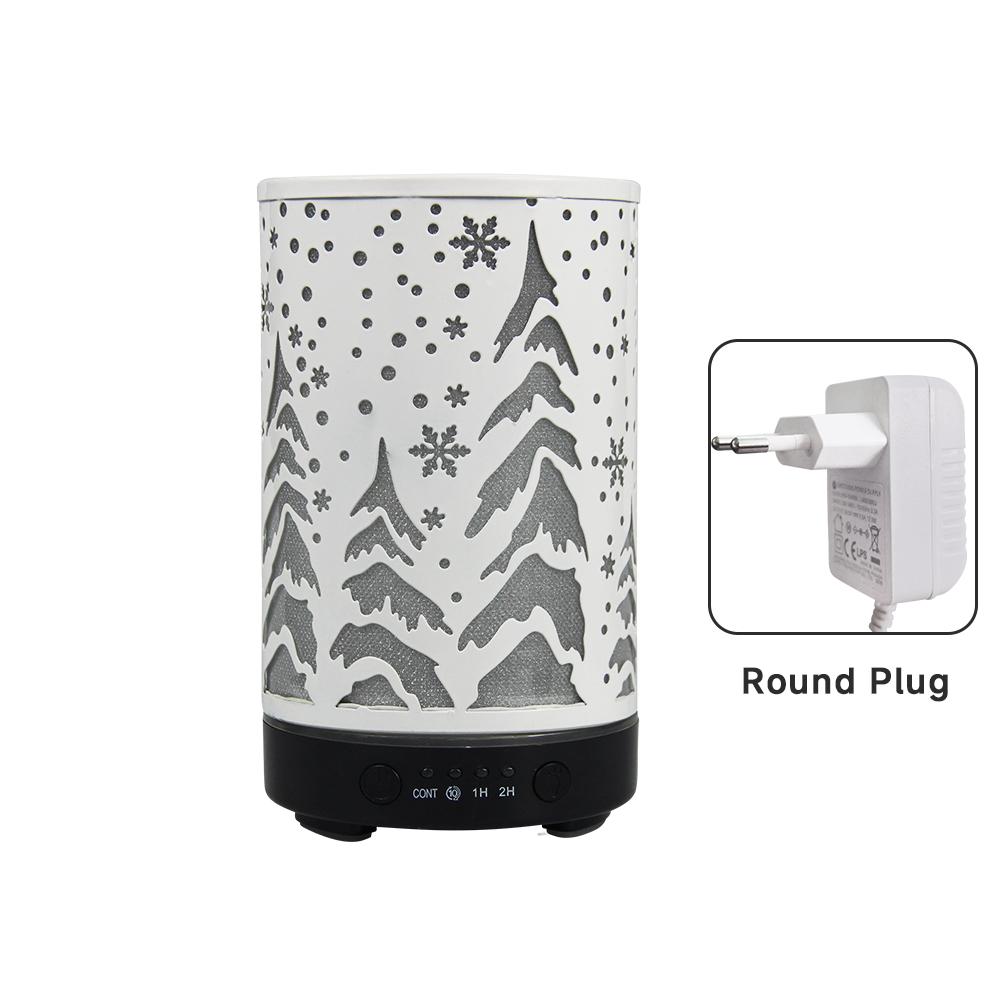 Ultrasonic Air Humidifier 100ml Timing Function Aroma Diffuser Hollowed-out Tree Humidifier Room Scent Diffuser with LED Lights