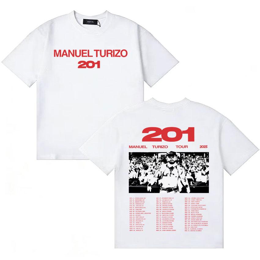 Unisexuel Turizo Trendy Music 201 Print T Shirt Unisex Women Oversized Short Sleeve Tee Shirts Casual Cotton Vintage Tshirt Streetwear