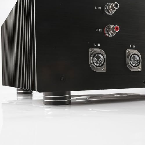 4-Piece Audio Insulators, Anti-Howling Preventer for Speakers, with Non-Slip Rings, for Home Theater, AV Receivers, Amplifiers, and Sound Systems, 40m