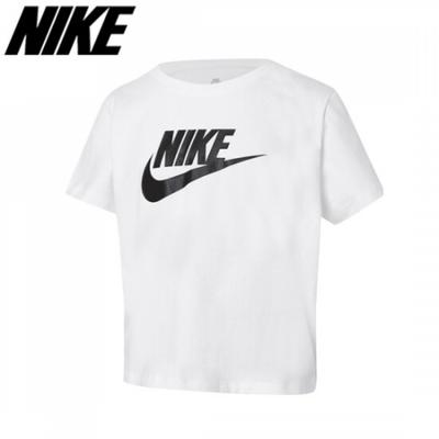 Nsw FuTura Girls Cropped ShorT Sleeve T shirT whiTe Da6925 102