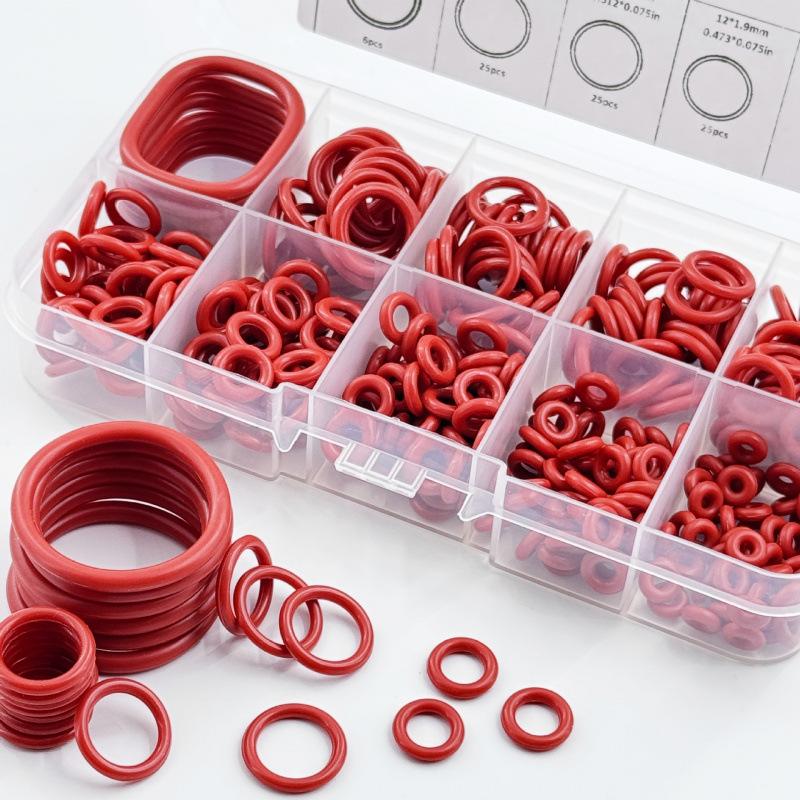 Silicone O Ring Assortment Set 351Pcs Heat Resistant Waterproof Sealer for Car Auto Repair Work