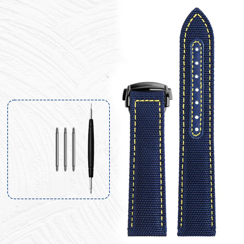 Cinturino in nylon per omega hamilton cinturino Tela Resistente Cinturino per orologio 20mm 22mm confortevole Cinturino in pelle fibbia pieghevole inferiore
