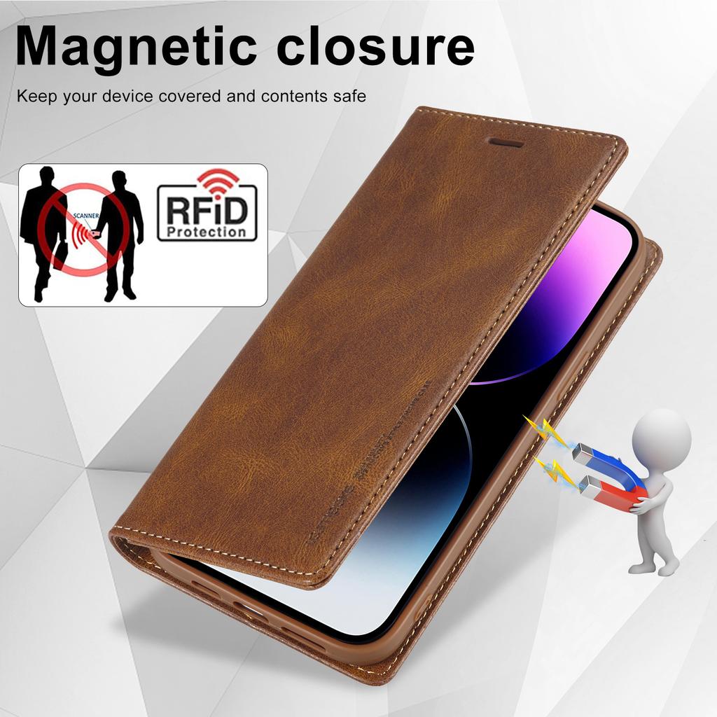 RFID Strong Magnetic Flip Leather Cards Slot Wallet Case For iPhone 14 13 12 11 Pro Max XS Max XR X 8 7 Plus SE 2026 Stand Cover