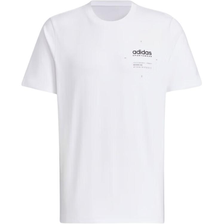 adidas Small Linear Logo T-Shirt Asia Sizing  White  Men s JI9080 L