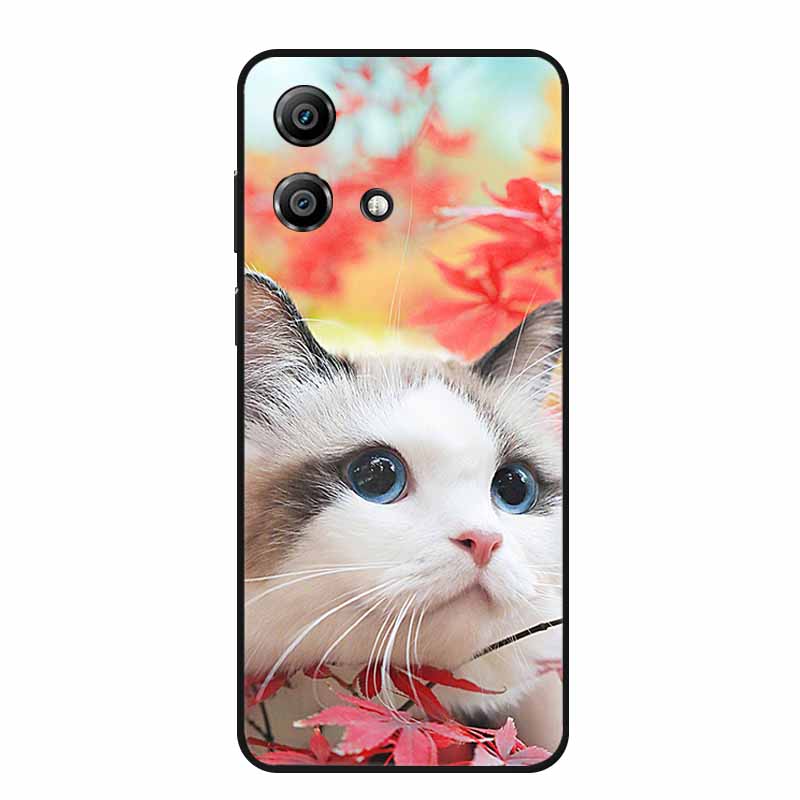 For Moto G Stylus 2023 Case Cute Cartoon Cat Black Silicone Soft Phone Case For Motorola Moto G Stylus 2023 Back Cover Case 6.5"