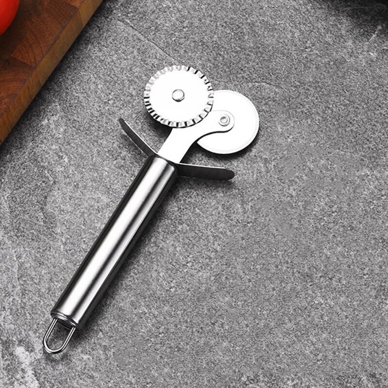 Doppelrad-Pizza-Schneider aus Edelstahl