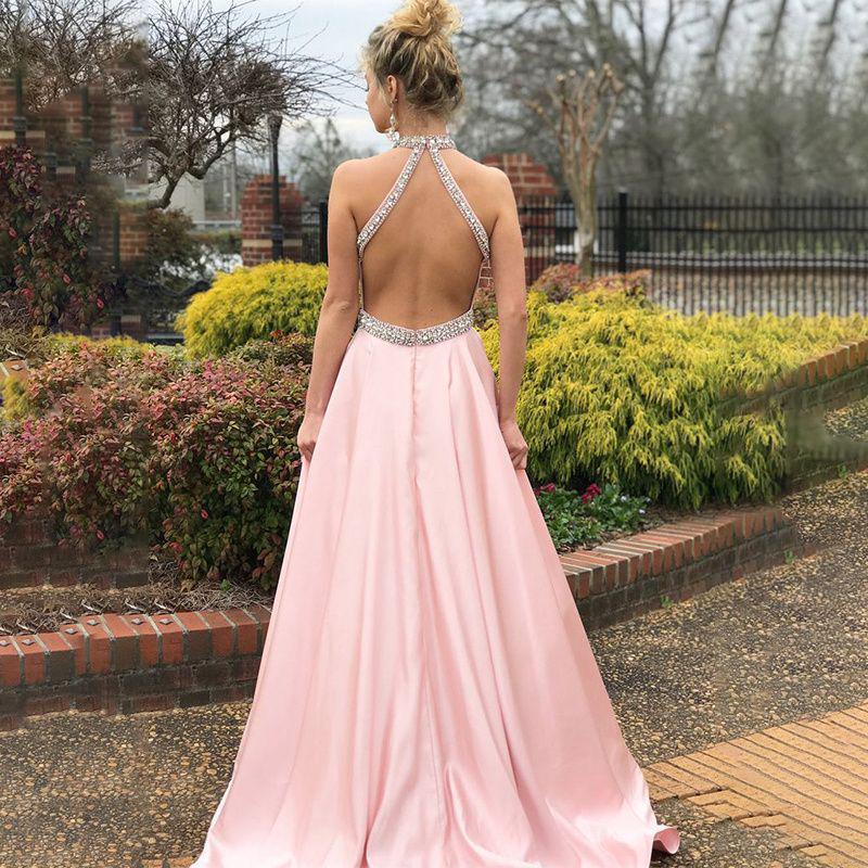 Damen Abendkleid Mit Applikationen - Trägerlos & Rückenfrei Lang