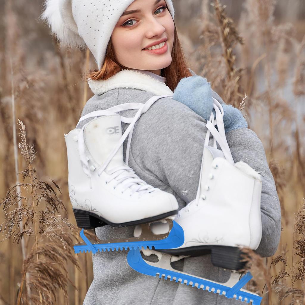 Universal Ice Skating Shoes Blade Ice Skate Hockey Skates Adjustable Protective Portable Skate Blade Accessories 2pcs