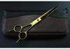7.0-Inch Double-Tail Hand-Shaped Curved Pet Grooming Scissors (5 Colors)