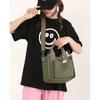 Canvas Tote Bag For Women With Zipper Pocket Casual Street Fashion Daily Use