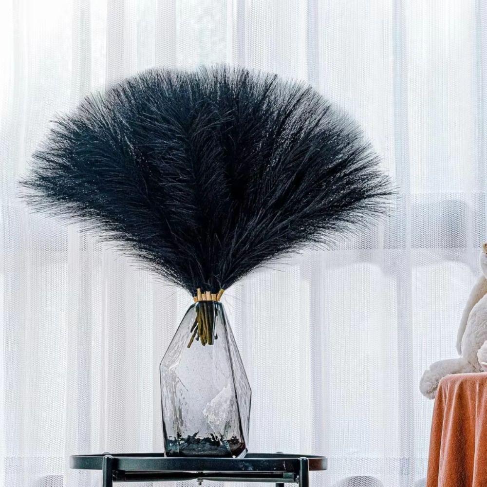 20Pcs Fluffy Texture Faux Plant Reed 50cm/22in Tall Pampas Grass Bouquet  Home Decoration