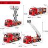 1:55 Modello di Camion dei Pompieri Diecast Simulazione Pull Back Scala Veicolo di Soccorso Antincendio Giocattoli Inerziali Camion dei Pompieri per Bambini