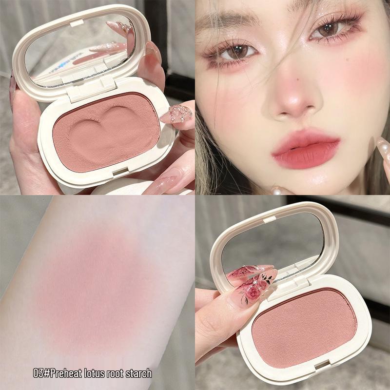 Yan Phantom Bear Matte Blush - Low Saturation, Long-Lasting, Natural Monochrome Mashed Potato Shade