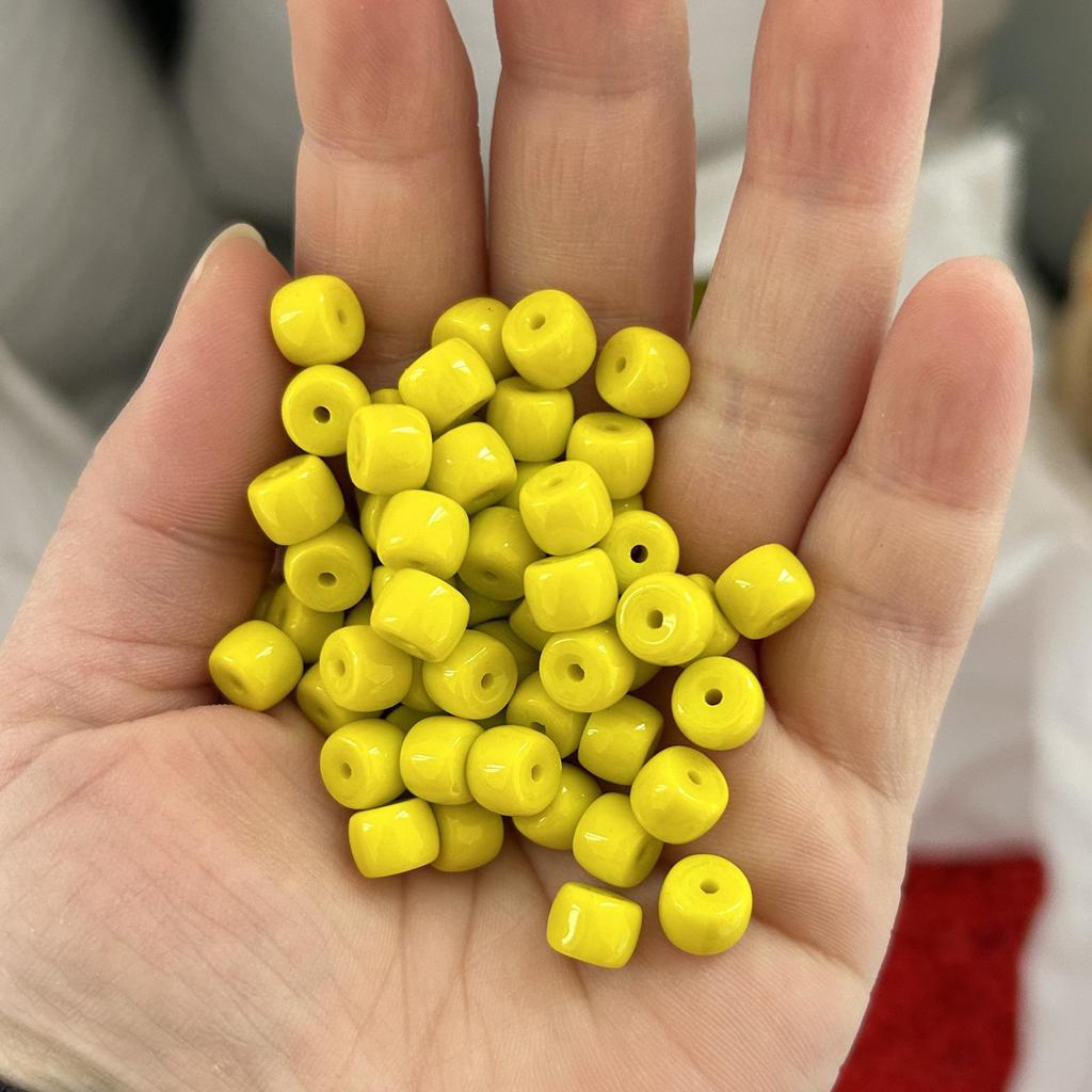 Multi-Color 6x8mm Glass Barrel Beads for Jewelry Making