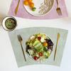 Ningxin New Placemat Style Home Imitation Velvet Placemat Hotel Restaurant Fan-shaped Western Food Mat Oil-proof Insulation Meal