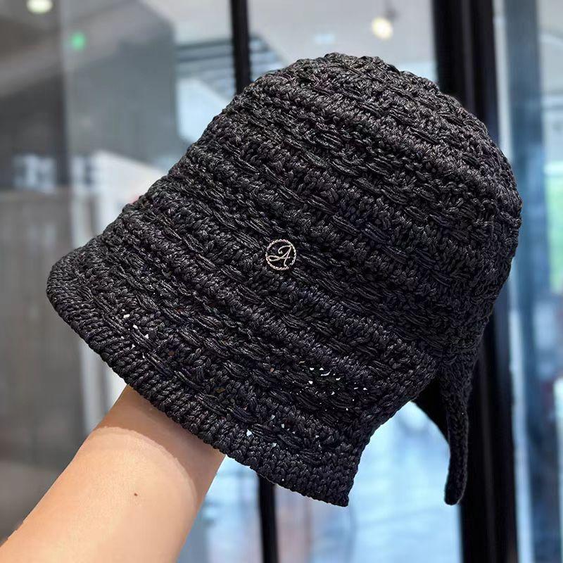 Hat Women's Bucket Hat Spring and Summer Hollow Thin Sun Hat Sunshade Bucket Hat Washbasin Hat