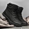 Mens Tactical Boots Fashion Casual High-Top Boots Outdoor Non Slip Hiking Boot Lace Up Desert Ankle Boots for Men Security Shoes