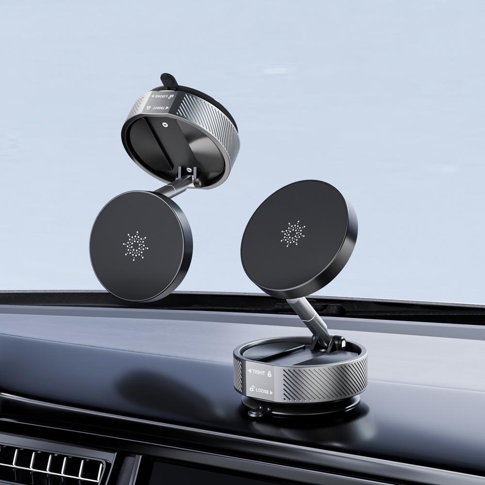 

360° Rotating Magnetic Car Mount - Adhesive-Free Phone Holder серебряный