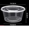 Thickened Disposable Transparent Round Food Containers with Lids