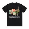 I Am Contaminated with Radiation Funny Cat Meme T-shirt Short Sleeve Men Women Vintage T Shirt Male O-Neck T Shirts  Graphic