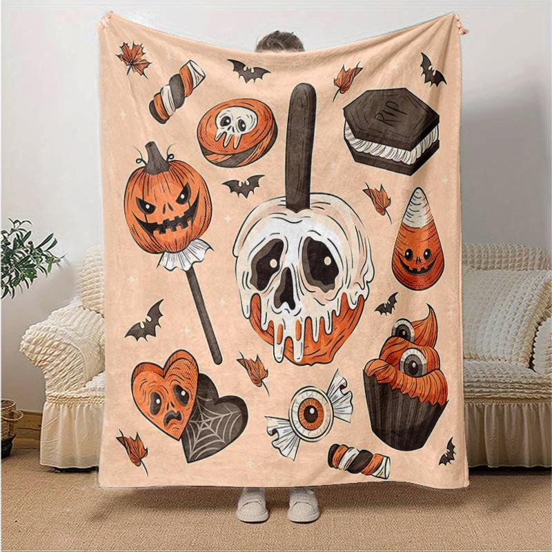 

1pc Halloween Pumpkin ideas Blanket Soft Throw for Room Decor, Perfect Gift 80x120cm