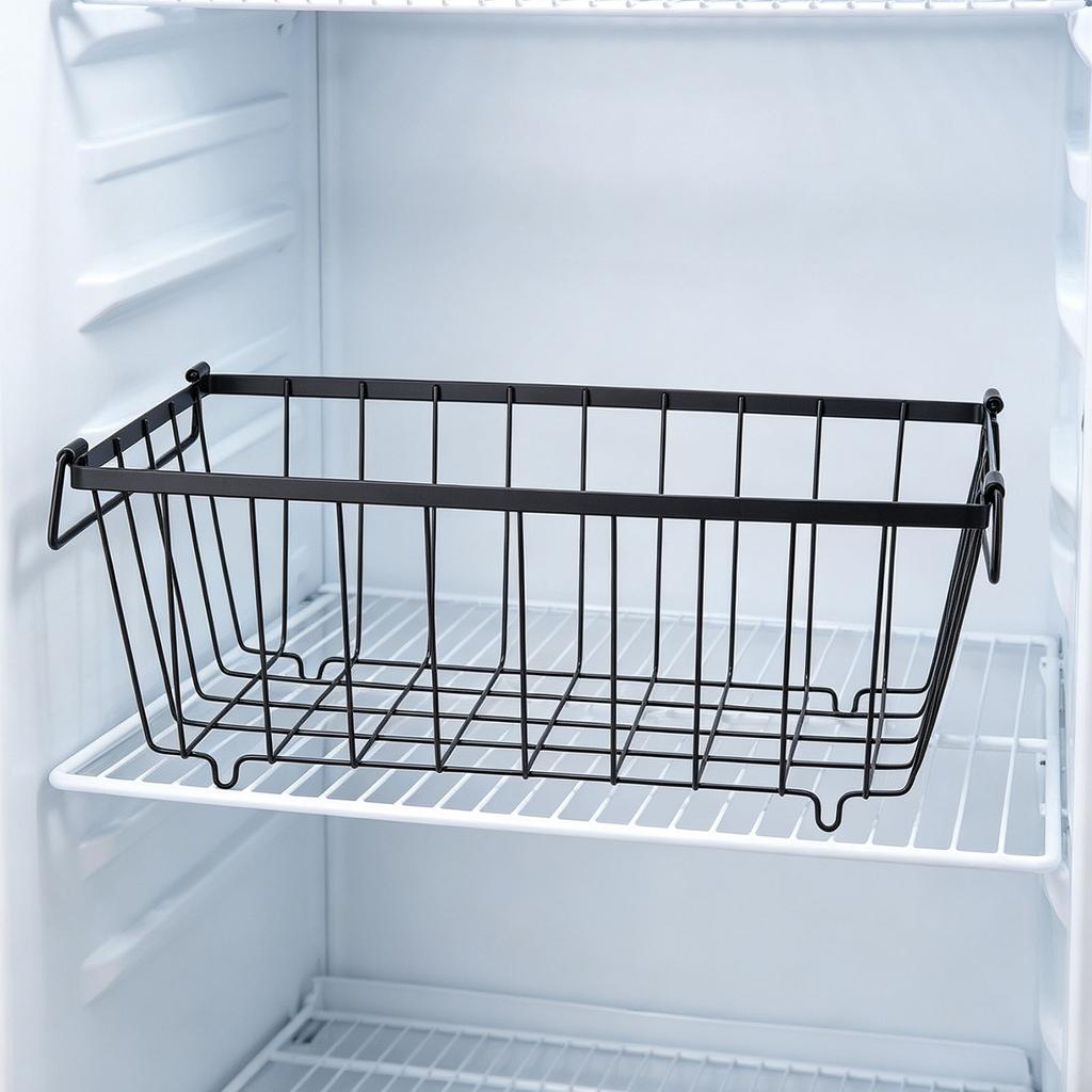 4pcs Freezer Organizer Bins Chest Freezer Storage Baskets with Handles for Sort Frozen Meats Food