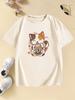 Cat Graphic Kids Tshirts Summer Short Sleeve Tees Cartoon Animal Boys Girls Clothes Kawaii Kitten Tops Y2K Tshirt