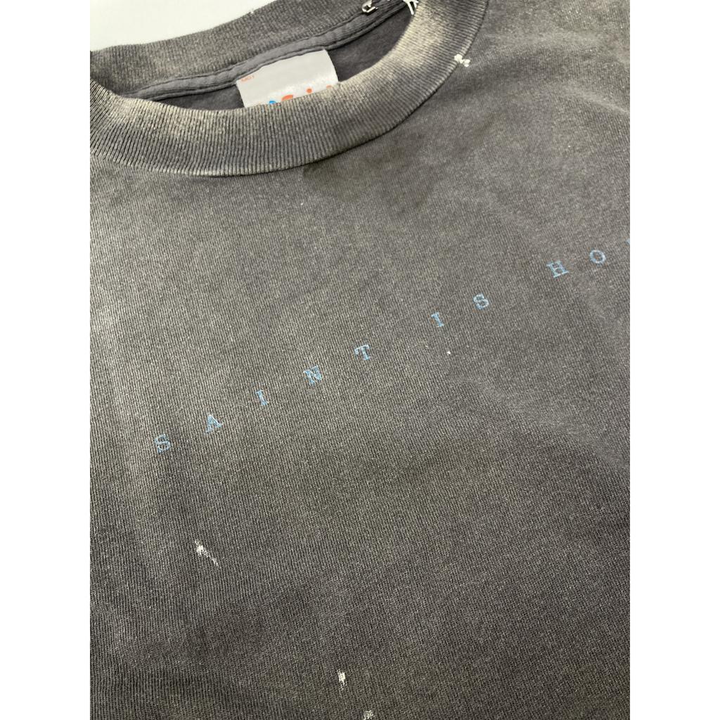 SAINT MICHAEL SM-HR1-0000-029 LS TEE/X/BLK tops XL grayUsed